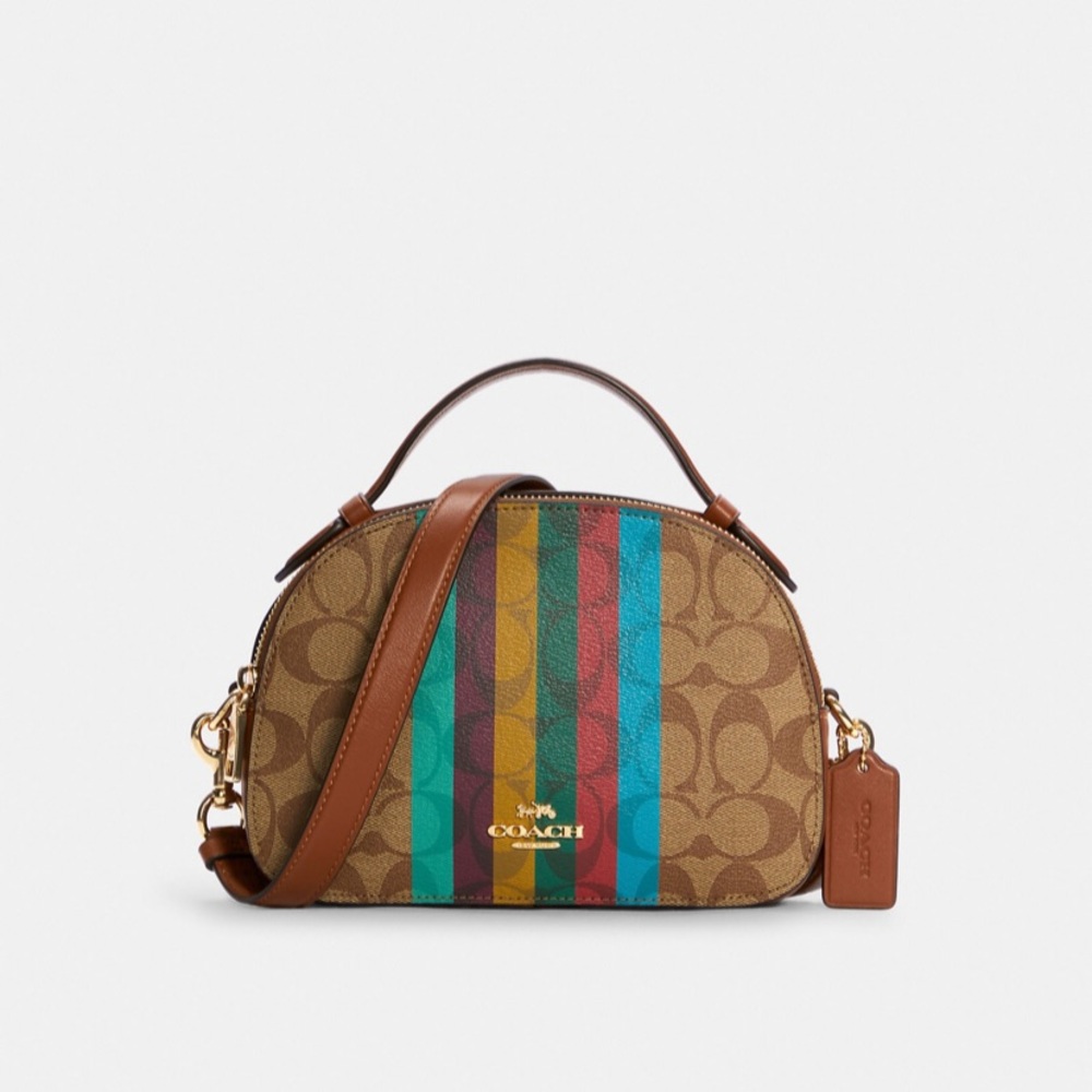 Coach Serena Satchel in signature canvas